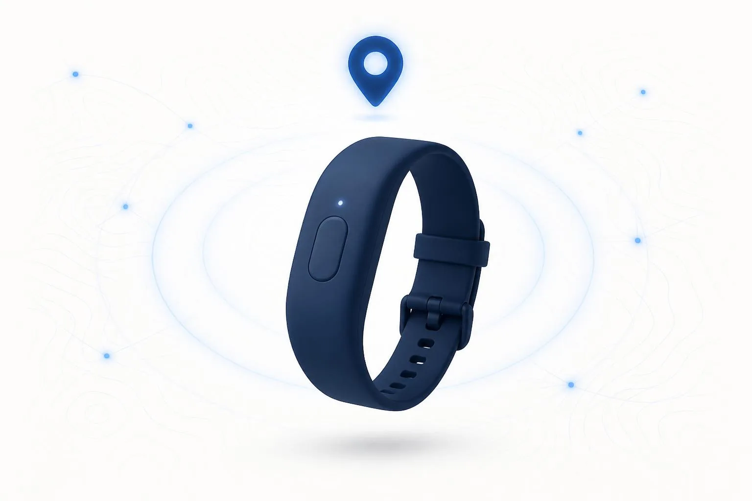 Mini Guard wristband located through the Apple Find My app